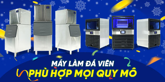 banner máy làm đá viên phù hợp quy mô